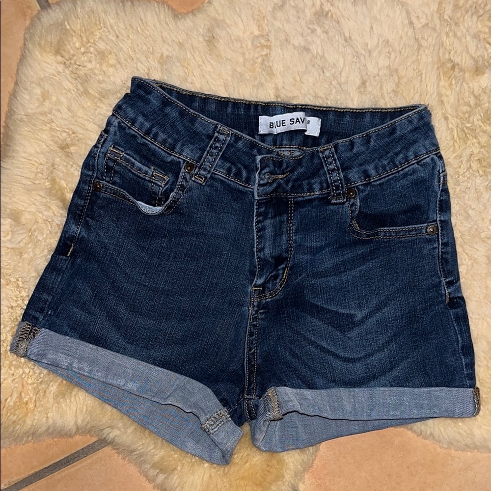 Blue Savvy Stretchy Denim Shorts Size 3 Size 26
